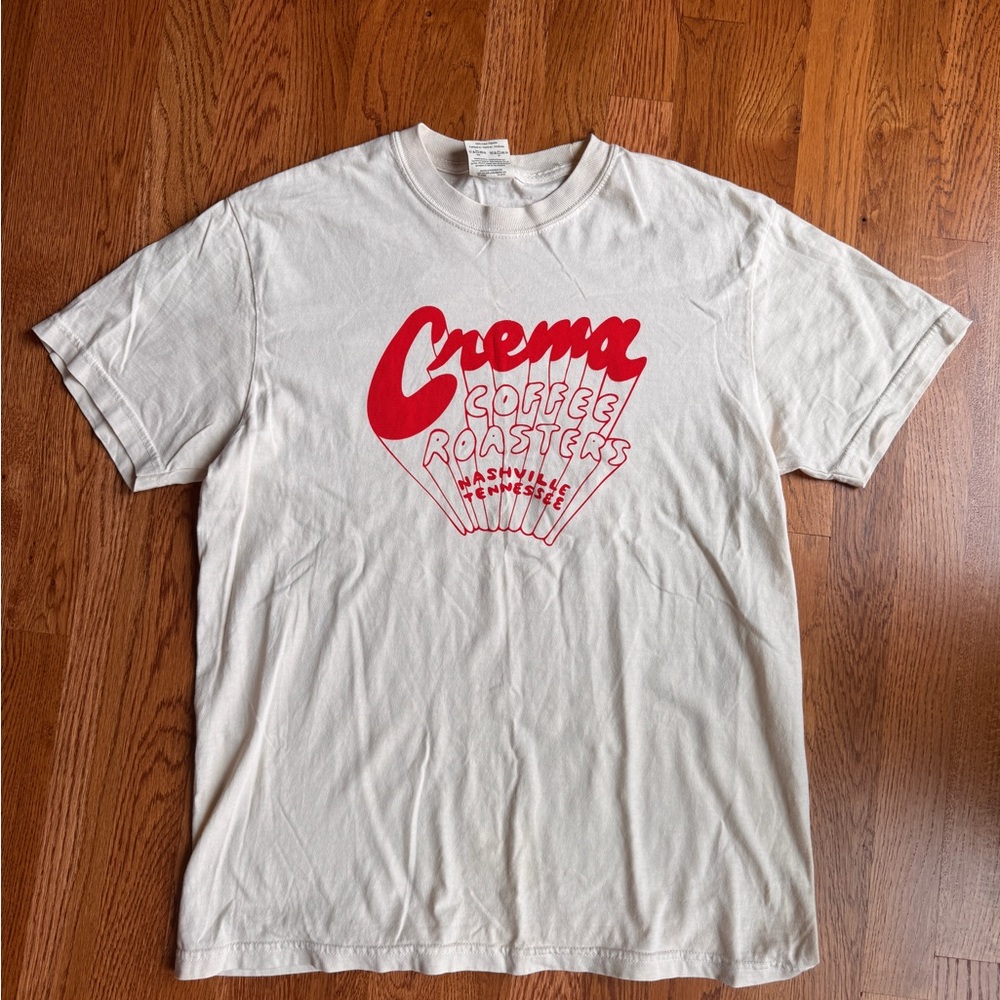 Comfort Colors Cream T-Shirt with Red Graphic